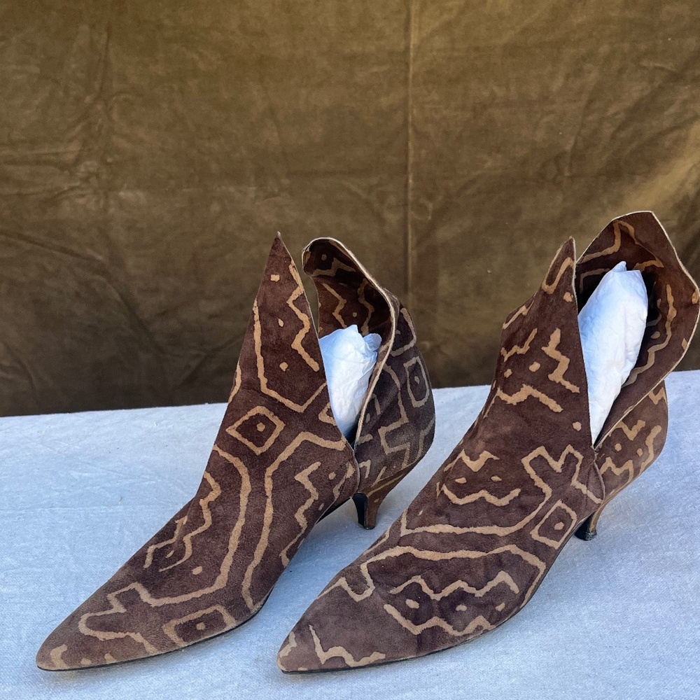 Norma Kamali Vintage Mudcloth Bootie